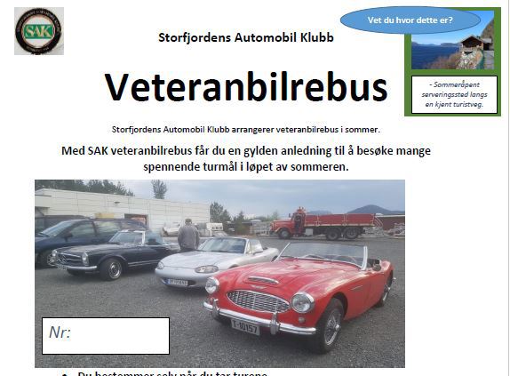 Løsning på Veteranbilrebus 2020