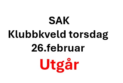 Artikkelbilde til artikkelen Klubbkveld 26.februar 26 UTGÅR! 