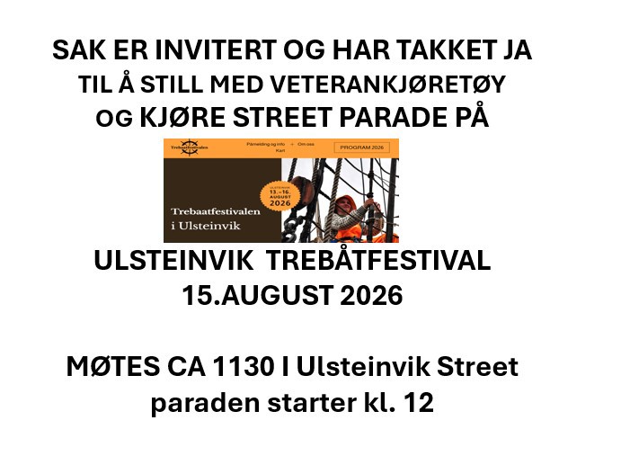 Trebåtfestival i Ulsteinvik 15.august 26 SAK invit