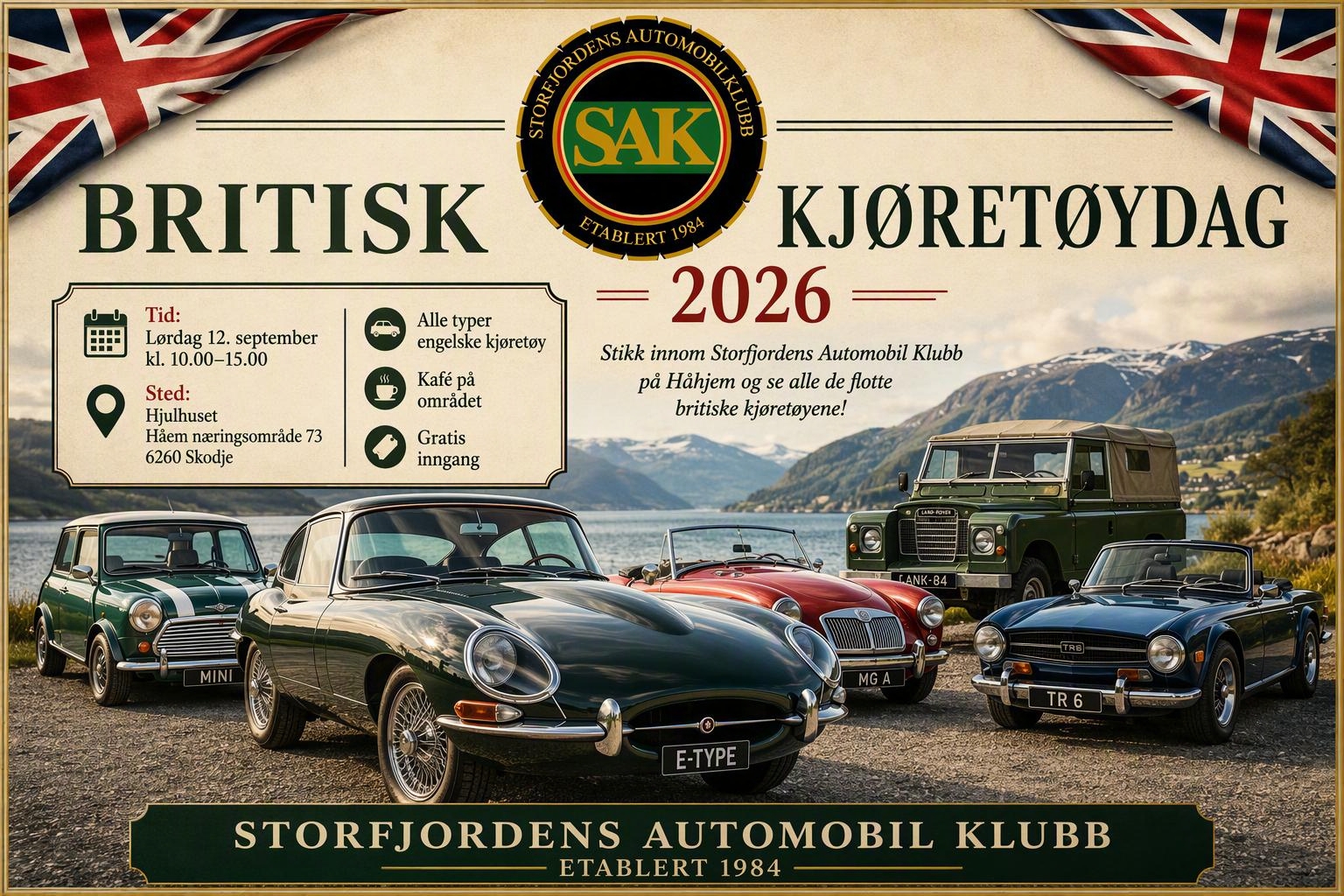 Artikkelbilde til artikkelen Britisk kjøretøydag 12. september 2026